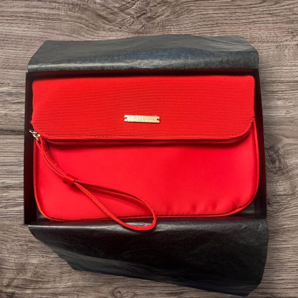 Georgio Armani Red Clutch Purse